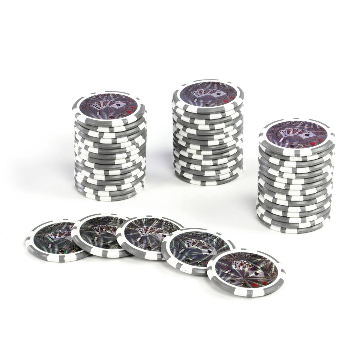 50 Poker-Chips Wert 1 Laserchip 12g Metallkern OCEAN-CHAMPION-CHIP abgerundet