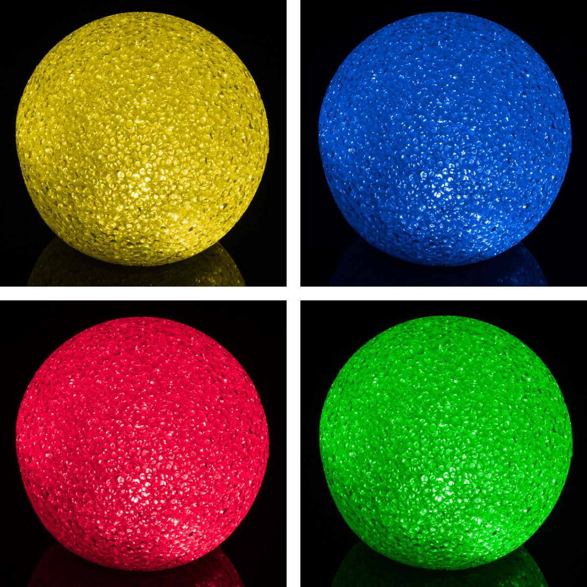 2 x LED Kugelleuchte Farbwechsel Stimmungslicht 15 cm Effektlampe Glitzerkugel