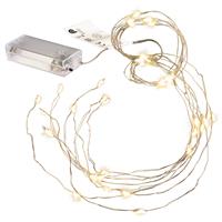 2er Set Lichterregen 48 LED warm weiß  8 silberne Drähte mit je 6 LED Timer