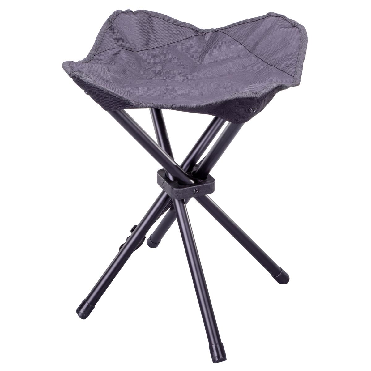Camping-Stuhl Sitzhocker Falthocker klappbar schwarz für Angeln Wandern Trekking