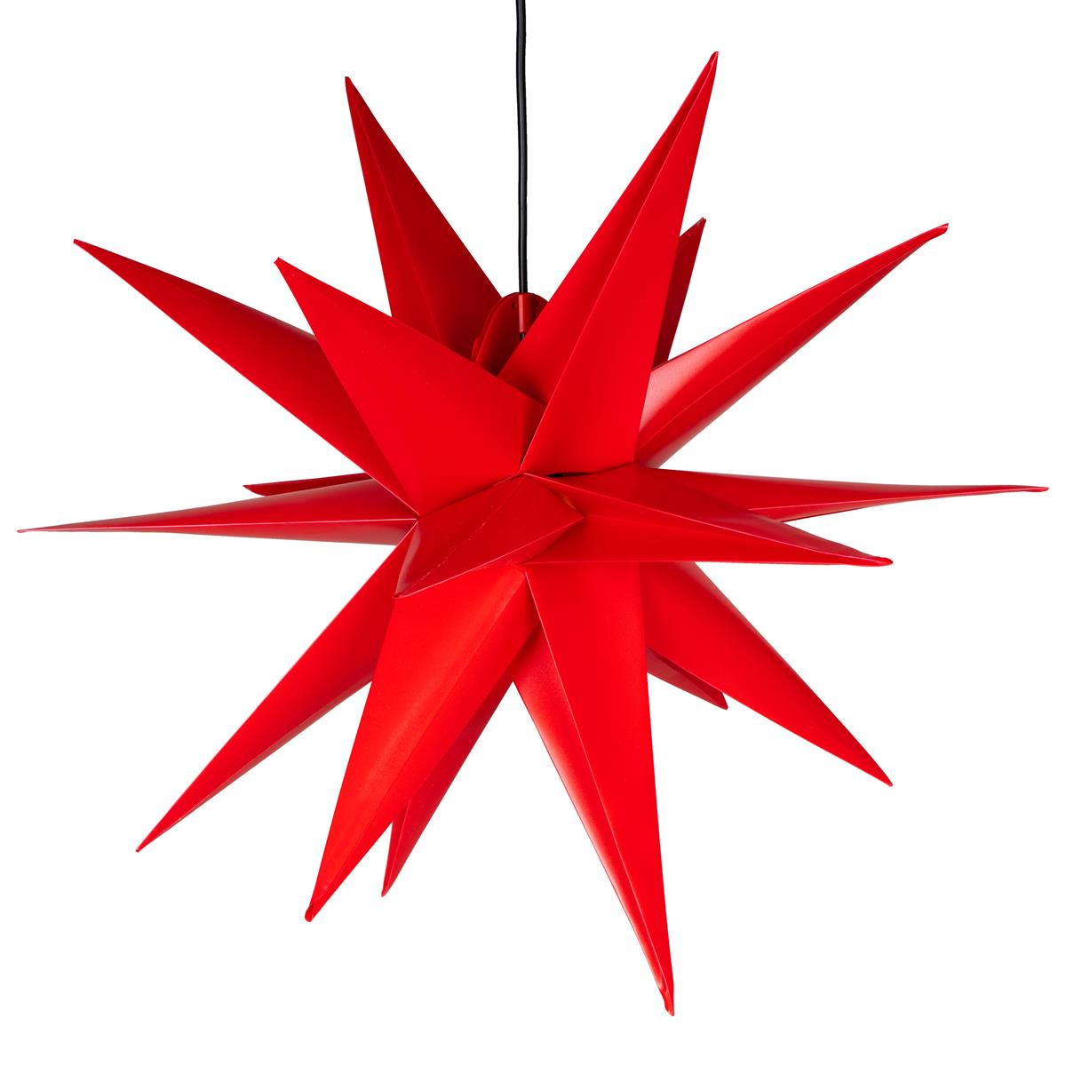 LED Adventsstern Papierstern Weiß oder rot Weihnachtstern Weihnachtsdeko Deko 