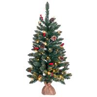Weihnachtsbaum 50 LED warm weiß Höhe 90 cm Batterie Timer Weihnachtsdeko