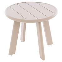 Beistelltisch Aluminium Farbe Beige Terrassentisch Veranda-Tisch 52,5 cm rund