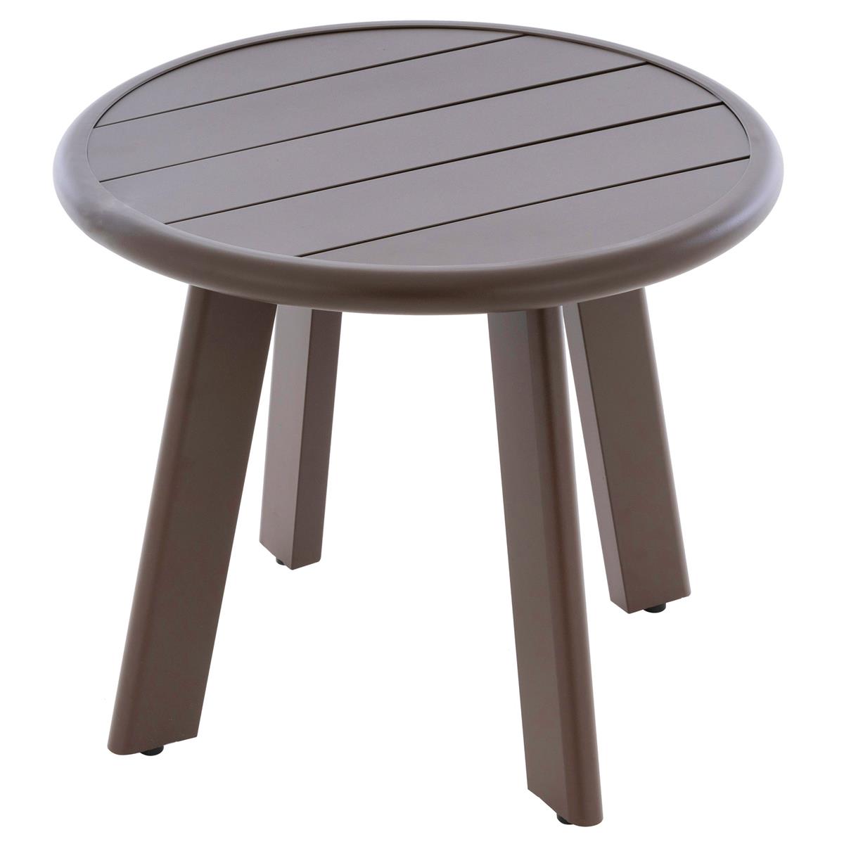 Beistell-Tisch Aluminium Farbe dunkel-braun Terrassentisch Veranda-Tisch  52,5 cm