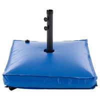 Schirmständer Set mit Wasser befüllbar bis 78 Liter Stahlfuß blau eckig 75x75cm