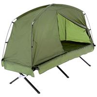 Survival-Zelt Feldbett mit Zelt185x76x154 cm grün Angelzelt Campingliege Angeln
