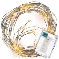 Lichterregen 64 LED warm weiß 8 silberne Drähte mit je 8 LED Timer Lichterkette