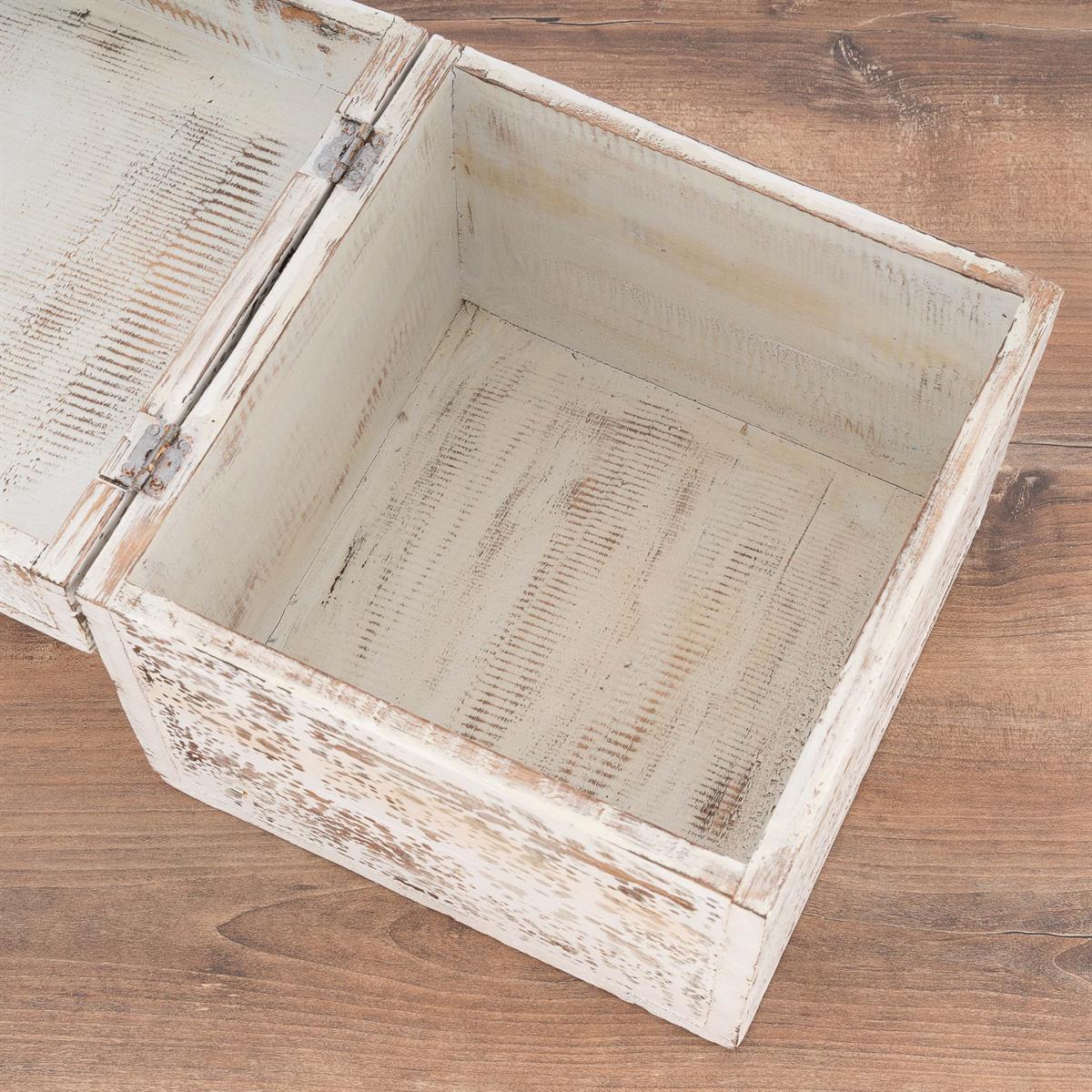 Aufbewahrungsbox Box 'Krims & Krams' Holzkiste Shabby Landhaus 30x40cm 