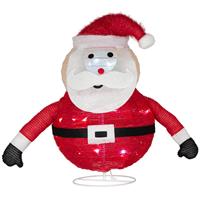 Weihnachtsmann faltbar 30 LED weiß 58 cm Batterie Timer Weihnachten