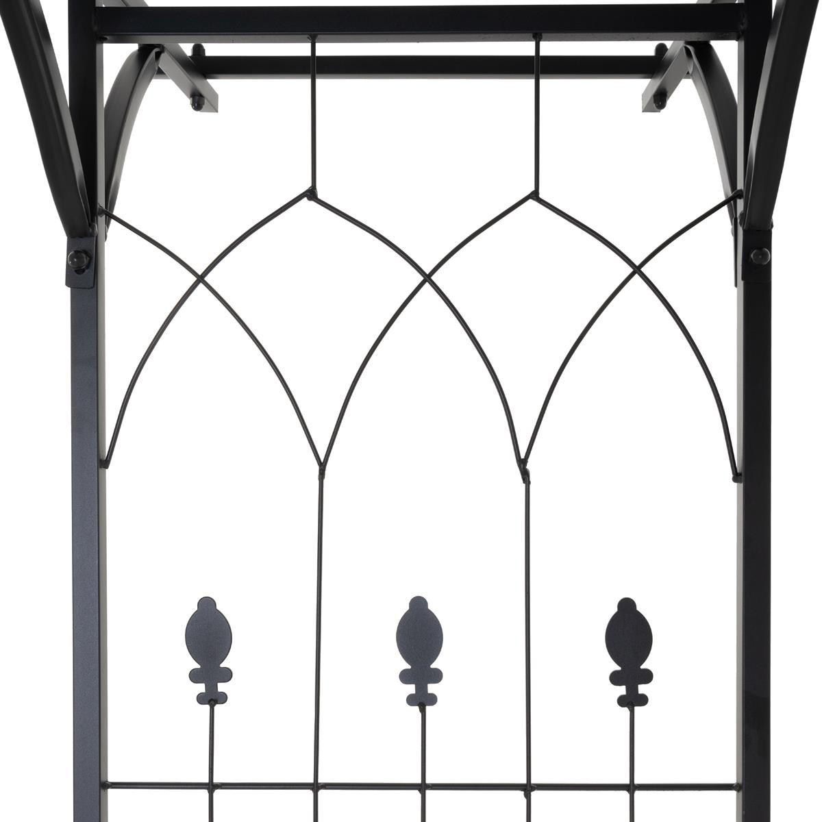 Rosenbogen Torbogen Rankhilfe Pergola Spalier Tor Efeu Stahl 206x198x52 cm