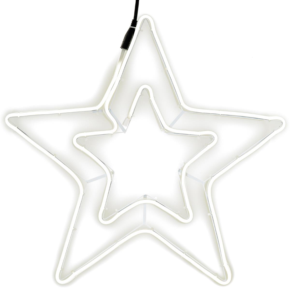 Wandleuchte Neonstern 360 LED weiß 55 cm Trafo Weihnachtsstern Deko-Stern