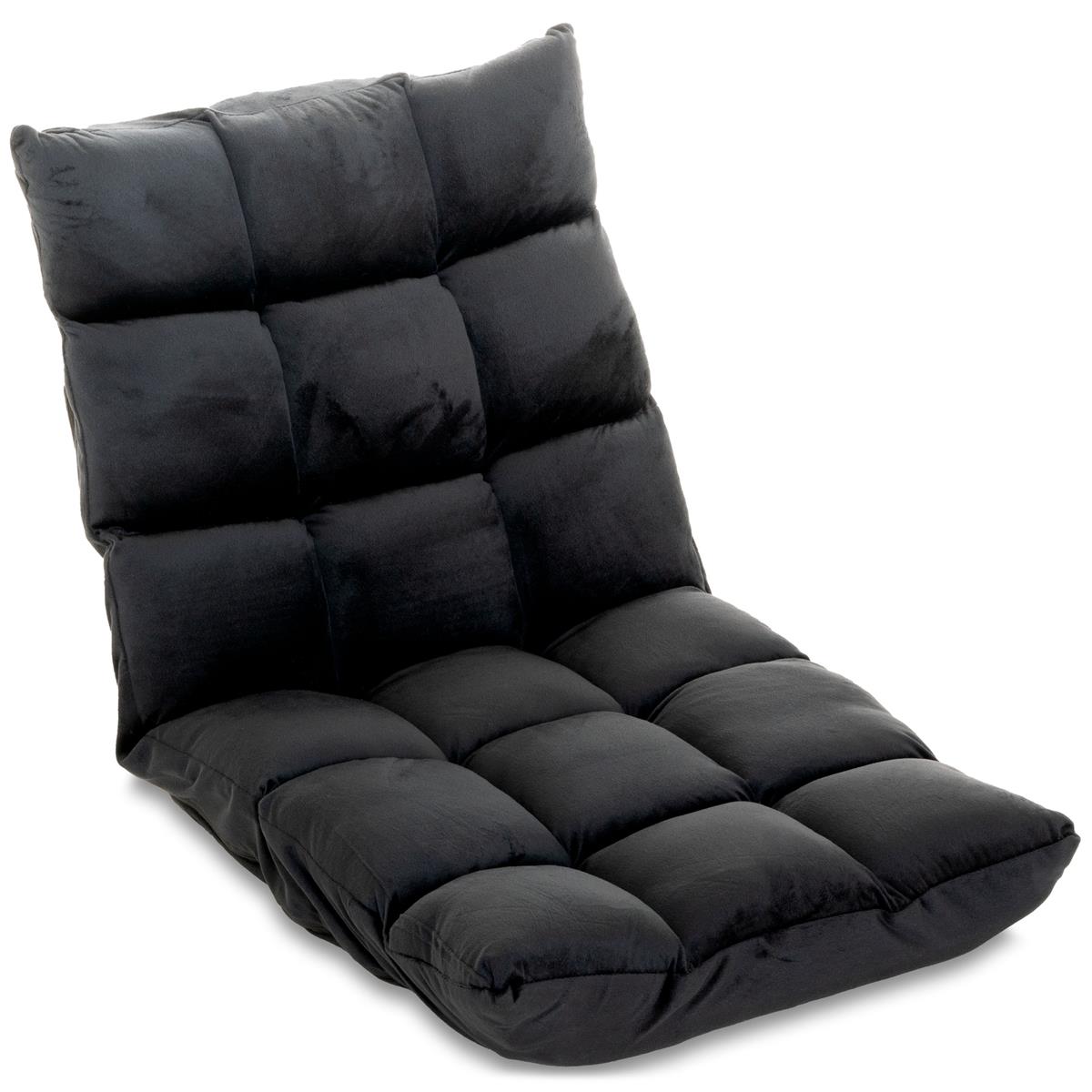 Relax-Lounger Bodenstuhl 60x52x53cm schwarz Bodensofa verstellbar Relax-Sofa