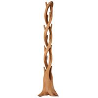 DIVERO Garderobenständer Garderobe Mahagoni Holz massiv stabil 190cm