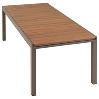Ausziehbarer Gartentisch Küchentisch Esszimmer-Tisch Holz Alu 200/300x100x75cm