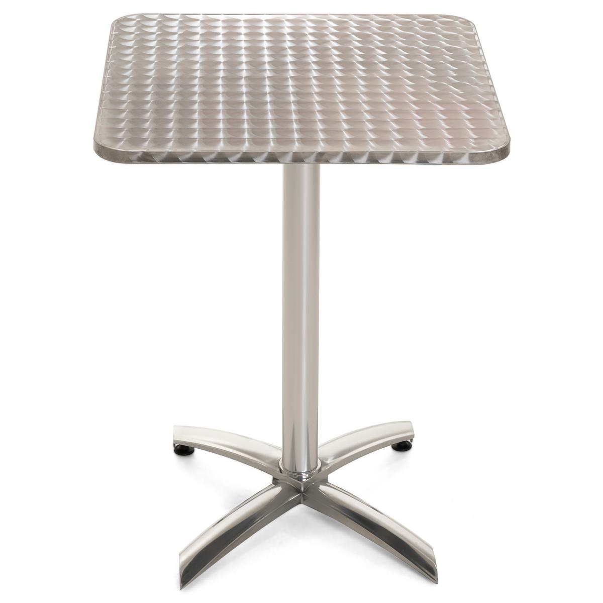 Bistro-Tisch quadratisch klappbar Aluminium 60x60cm Gartentisch