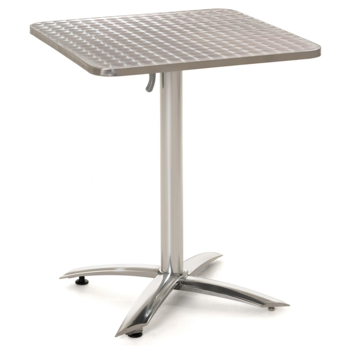 Aluminium quadratisch Gartentisch 60x60cm Bistro-Tisch klappbar