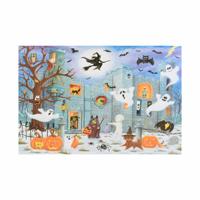 Wandbild mit LED Kunstdruck Beleuchtung verfluchte Burg 60 x 40 cm Timer Batterie