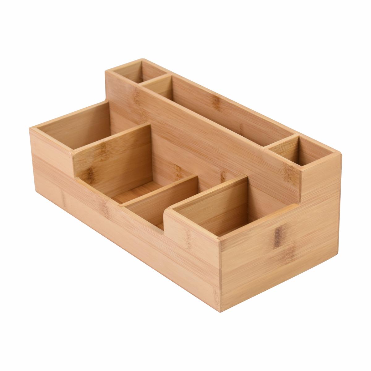 Schreibtischorganizer Stiftehalter aus Bambus,Bro Arbeitszimmer  Kinderzimmer 30x15x11 cm