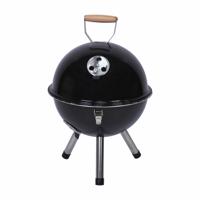 Mini BBQ-Grill Holzkohle Kugelgrill schwarz