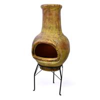 Terrassenofen Gartenkamin Terracotta 88 cm Mexico Ofen