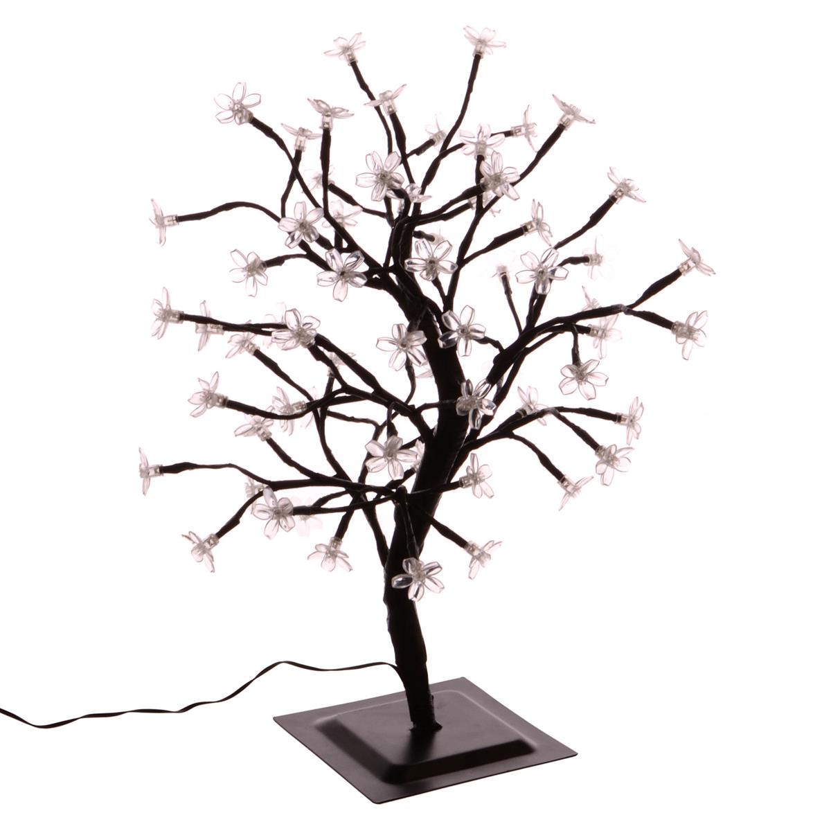 64 LED Lichterzweig Blütenbaum warm weiß 45 cm Trafo Timer Lichterkette Xmas