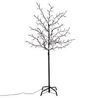 200 LED Baum Lichterzweig mit Blüten kalt weiß Lichterkette 150 cm Blütenbaum Timer