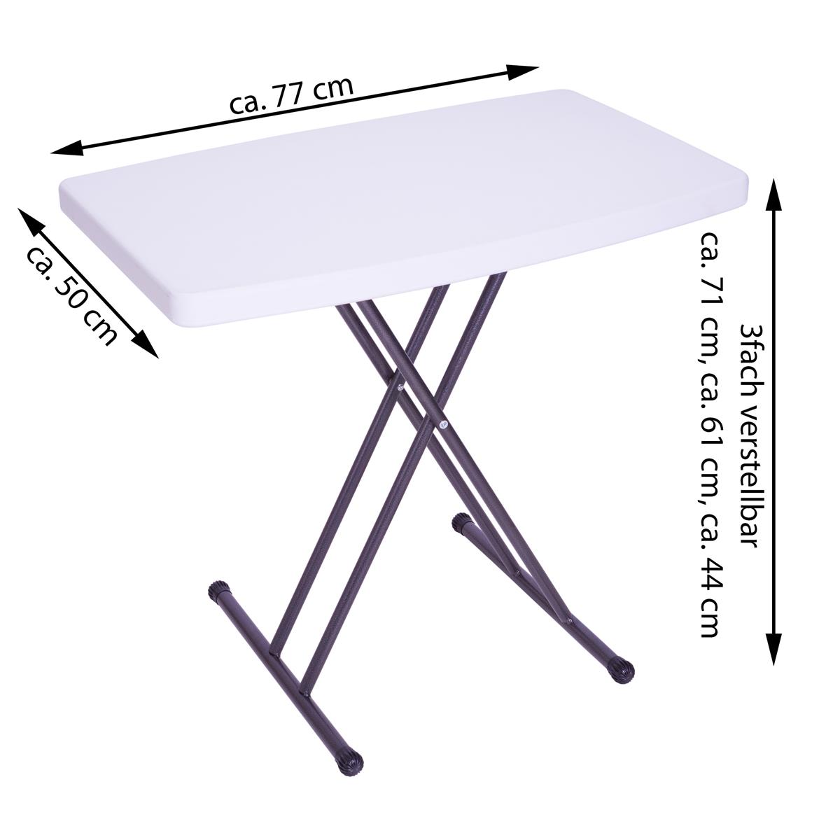 Klapptisch klappbar Tisch Kunststoff Balkontisch Campingtisch Partytisch 50x76cm 