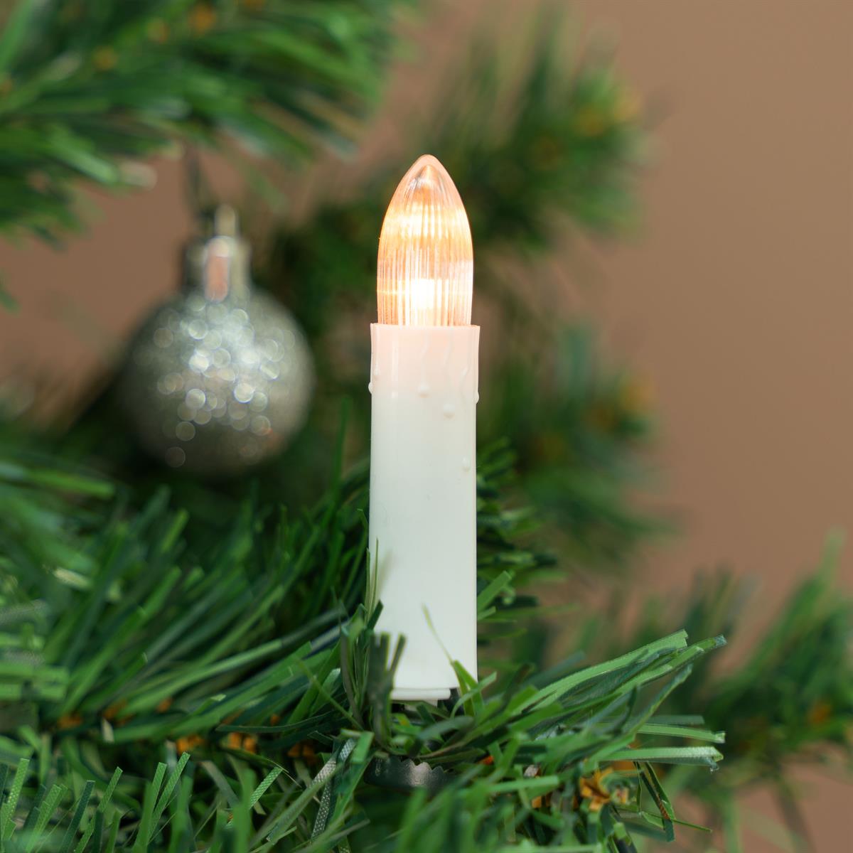 30 LED Lichterkette Weihnachtsbaumbeleuchtung Innen grünes Kabel Baum-Kerzen