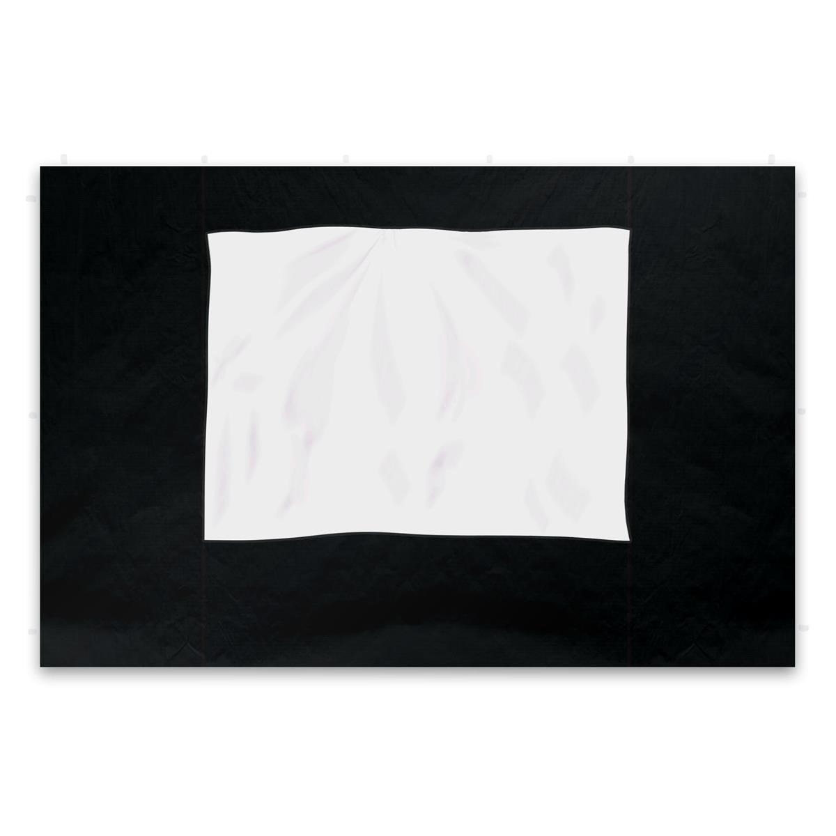 2 Seitenteile für PROFI Falt Pavillon Faltpavillon schwarz mit Fenster Polyester