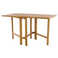 DIVERO Balkontisch Gartentisch Tisch Klapptisch Holz Teak behandelt 130x65cm