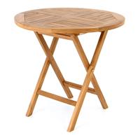 DIVERO Gartentisch Balkontisch Tisch Holz Teak klappbar behandelt Ø80cm