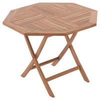 DIVERO Balkontisch Gartentisch Tisch Holz Teak klappbar behandelt Ø 90cm