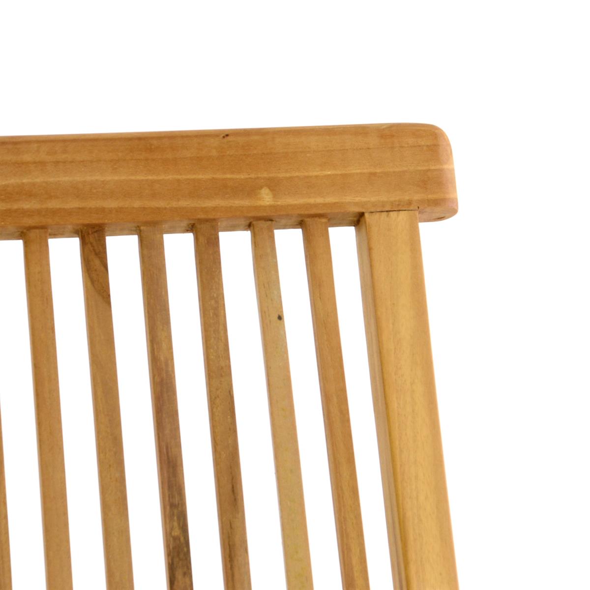 DIVERO Gartenstuhl mit Armlehne Stuhl Teak Holz klappbar massiv behandelt