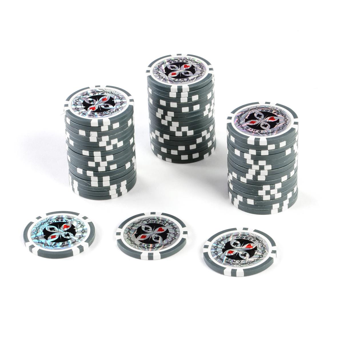 50 Poker Chips Casino Gewicht 12 gramm Metallkern 1 10.000 Poker