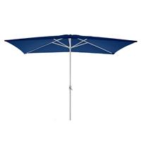 Sonnenschirm eckig 2x3m blau mit Kurbel Marktschirm Rechteckschirm Sonnenschutz