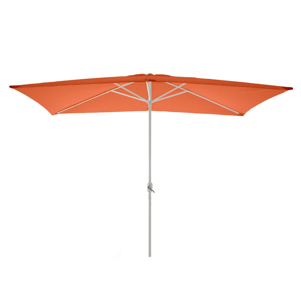 Sonnenschirm eckig 2x3m orange Kurbel Marktschirm Rechteckschirm Sonnenschutz