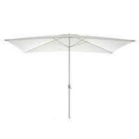 Sonnenschirm eckig 2x3m weiß mit Kurbel Marktschirm Rechteckschirm Sonnenschutz