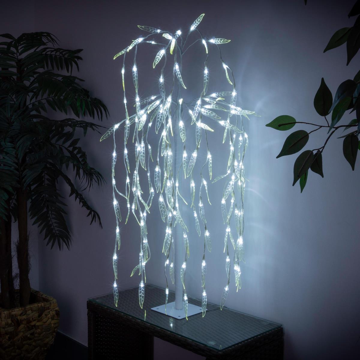 LED Lichterbaum Trauerweide 180cm 144LED Schattenbildbaum Lichtbaum  Weihnachten