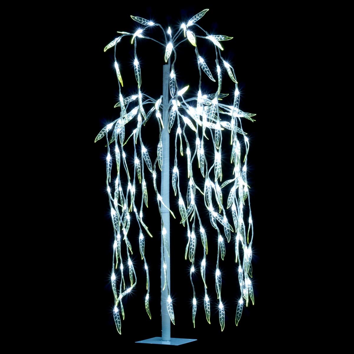 Weidenbaum Acryl Trauerweide 140 LED weiß Lichterbaum Lichterzweig außen 85  cm
