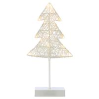20 LED Dekoleuchte Baum in Rattanoptik warmweiß Weihnachtsdeko Standleuchte 40cm