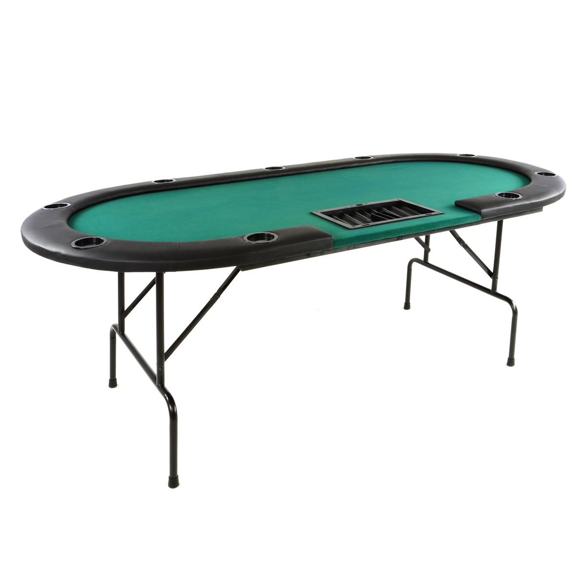 Deluxe Casino Pokertisch klappbar L 215 x B 113 x H 79 cm 10 Spieler Armlehnen