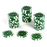 50 Poker-Chips Wert 25 Laserchip 12g Metallkern ergänzend zum Pokerkoffer