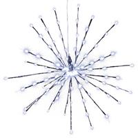 120 LED Meteor-Stern kalt weiß 60 cm Trafo Timer Weihnachtsstern zum Aufhängen