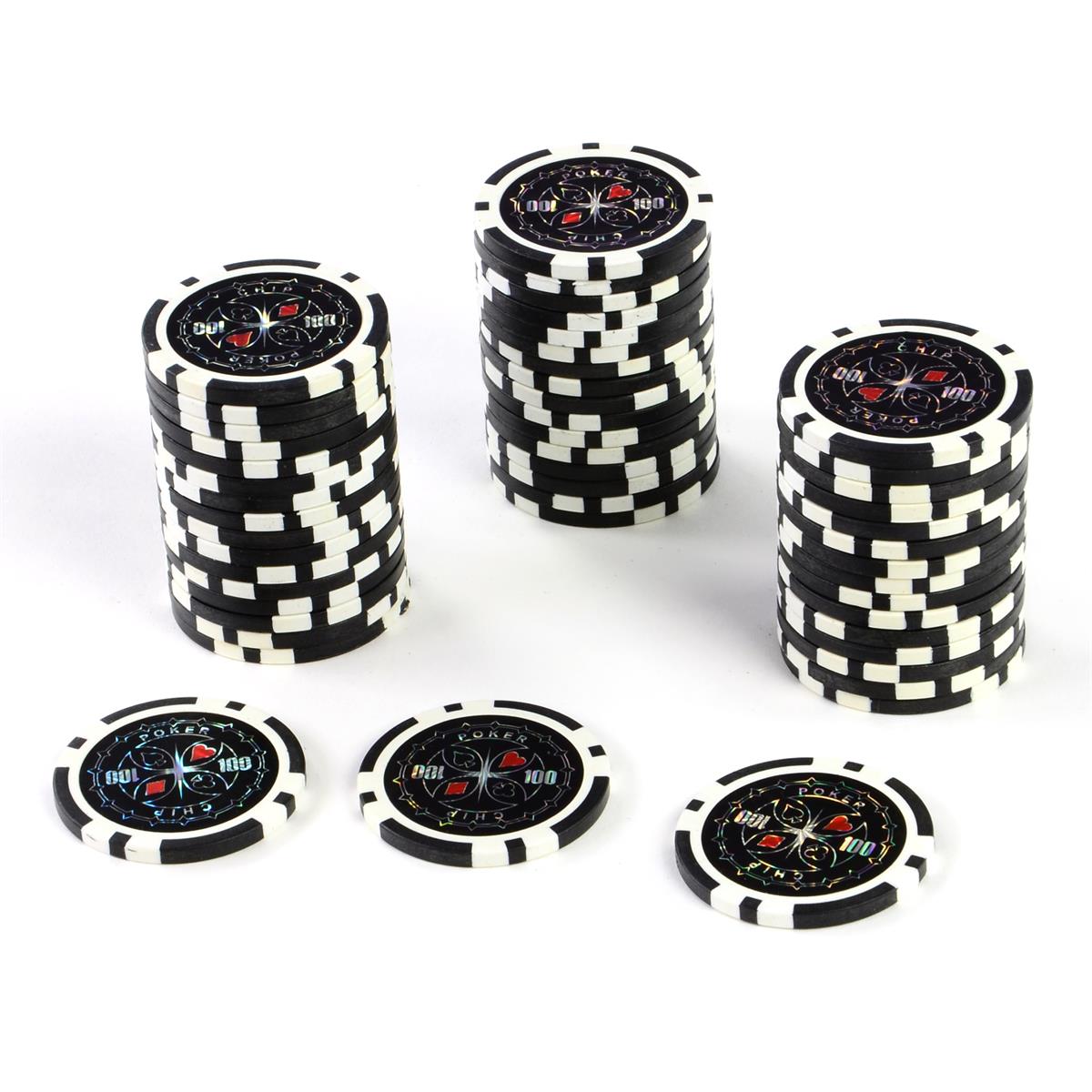 50 Poker-Chips Wert 100 Laserchip 12g Metallkern ergänzend zum Pokerkoffer