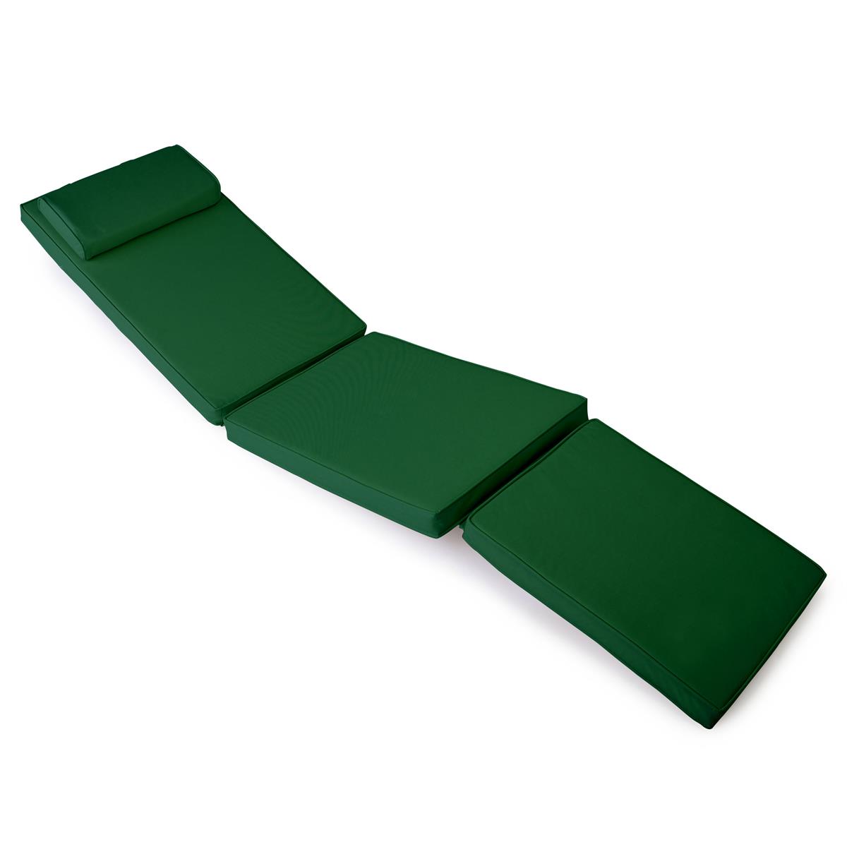 DIVERO Liegenauflage für Deckchair Steamer Liegestuhl-Auflage Polster grün