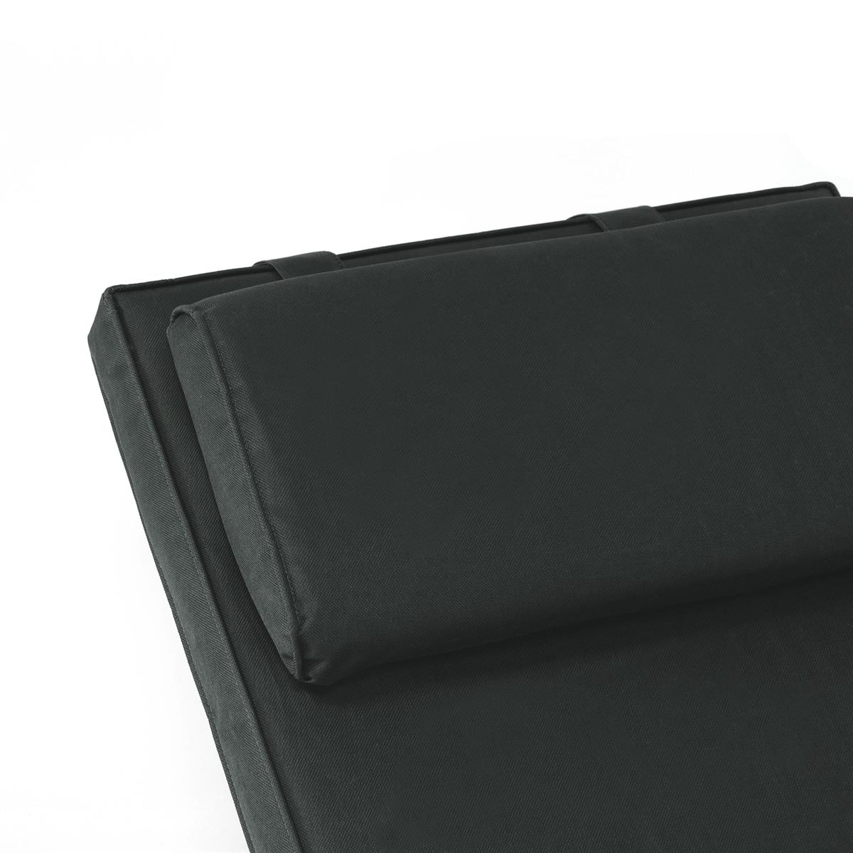 DIVERO 2x Liegenauflage für Deckchair Steamer Liegestuhl-Auflage Polster grau 