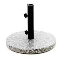 Sonnenschirmständer 10kg Granit poliert grau rund Stahlrohr Schirmständer Ø 40cm