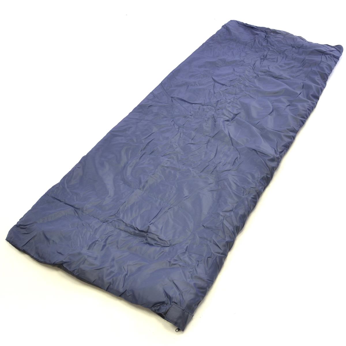 Nexos Schlafsack Taura 190x70 cm 170T Polyester 150g/m² dunkelblau 15-25°C Decke Camping 900g Zelten Schlafsackhülle 