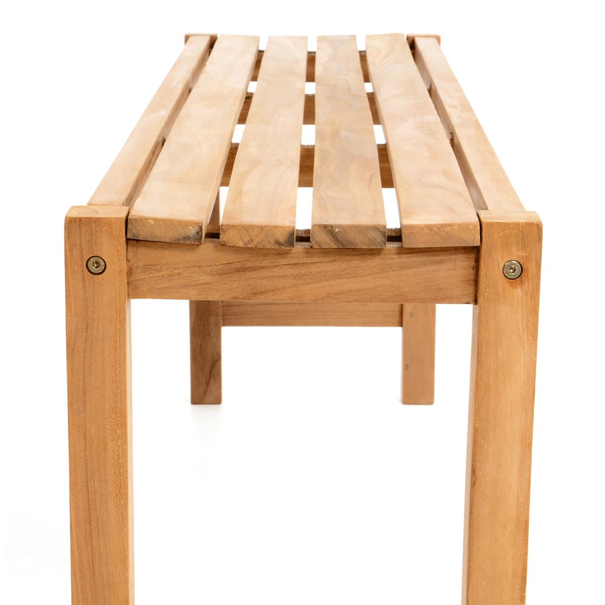 DIVERO Gartenmöbelset Picknickset Sitzgruppe Teakholz Bank Tisch behandelt 135cm