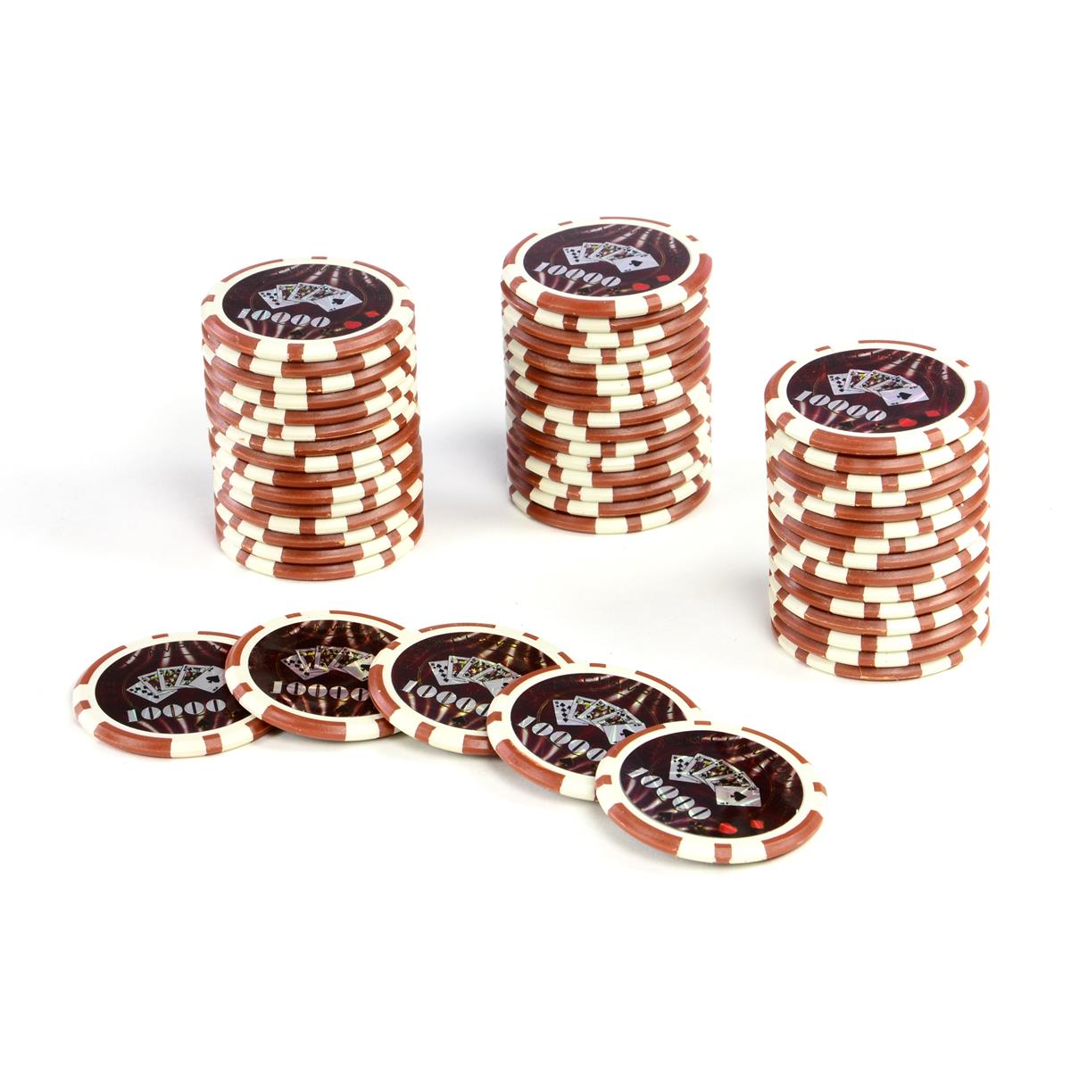 50 Pokerchips Wert 10000 Laserchip 12g Metallkern Ocean-Champion-Chip abgerundet